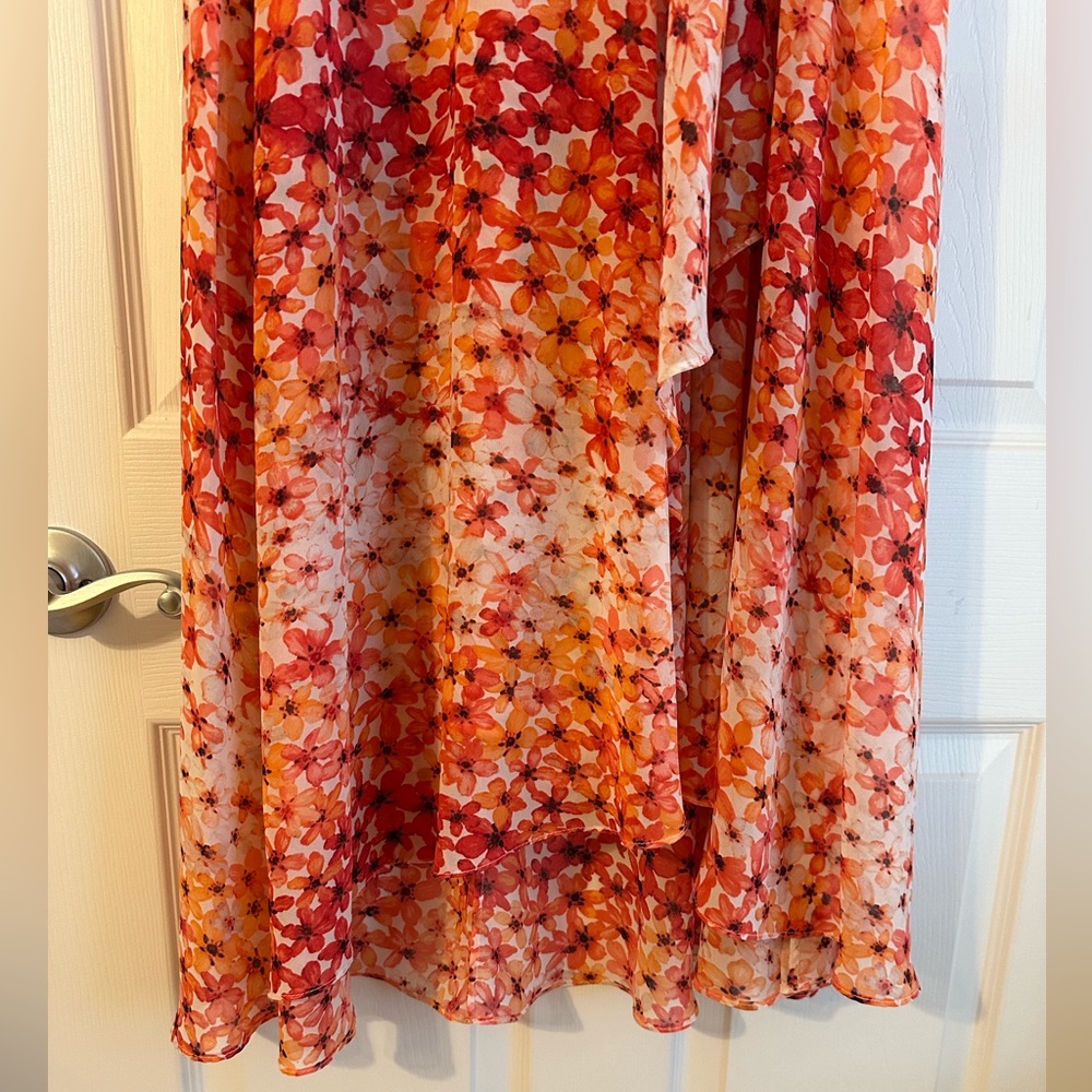 Calvin Klein Floral Midi Dress Size 6 - Picture 4 of 6